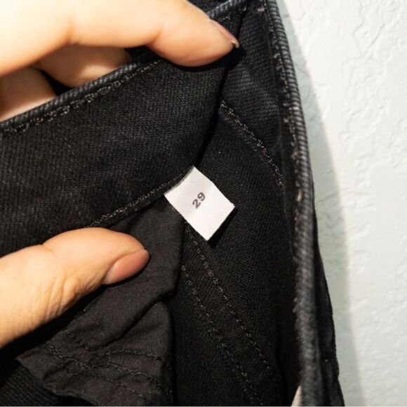 Reformation Faded Black Destroyed High & Skinny Jeans Size 29 - Picture 8 of 9